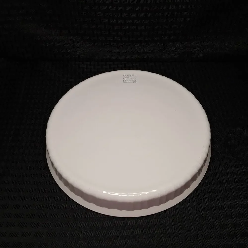Corning Ware G-3-B (F-3-B) French White 10 inch Round Quiche/Pie Baking Dish